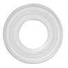 Tri-clamp Seal FKM/PTFE with lip DIN 32676 A white 106x81x97 mm